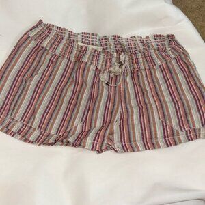 Striped Colorful Drawstring Beach Coverup Beach Shorts